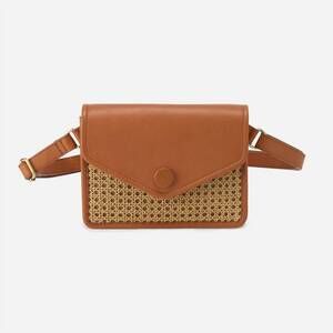 NEW HOBO women's margot belt bag in whiskey & wicker